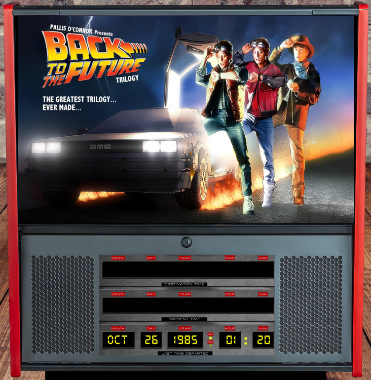 Back To The Future Trilogy (Original 2022) animated B2S with full DMD