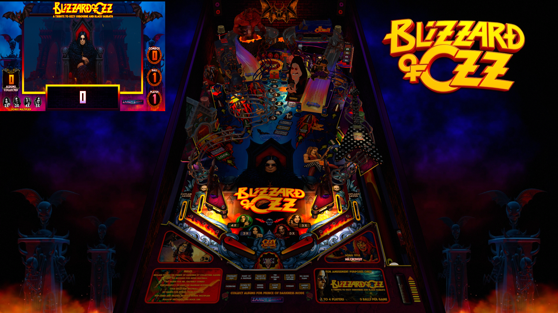 The Blizzard of Ozz - VPX - Pinball Tables - Virtual Pinball Universe