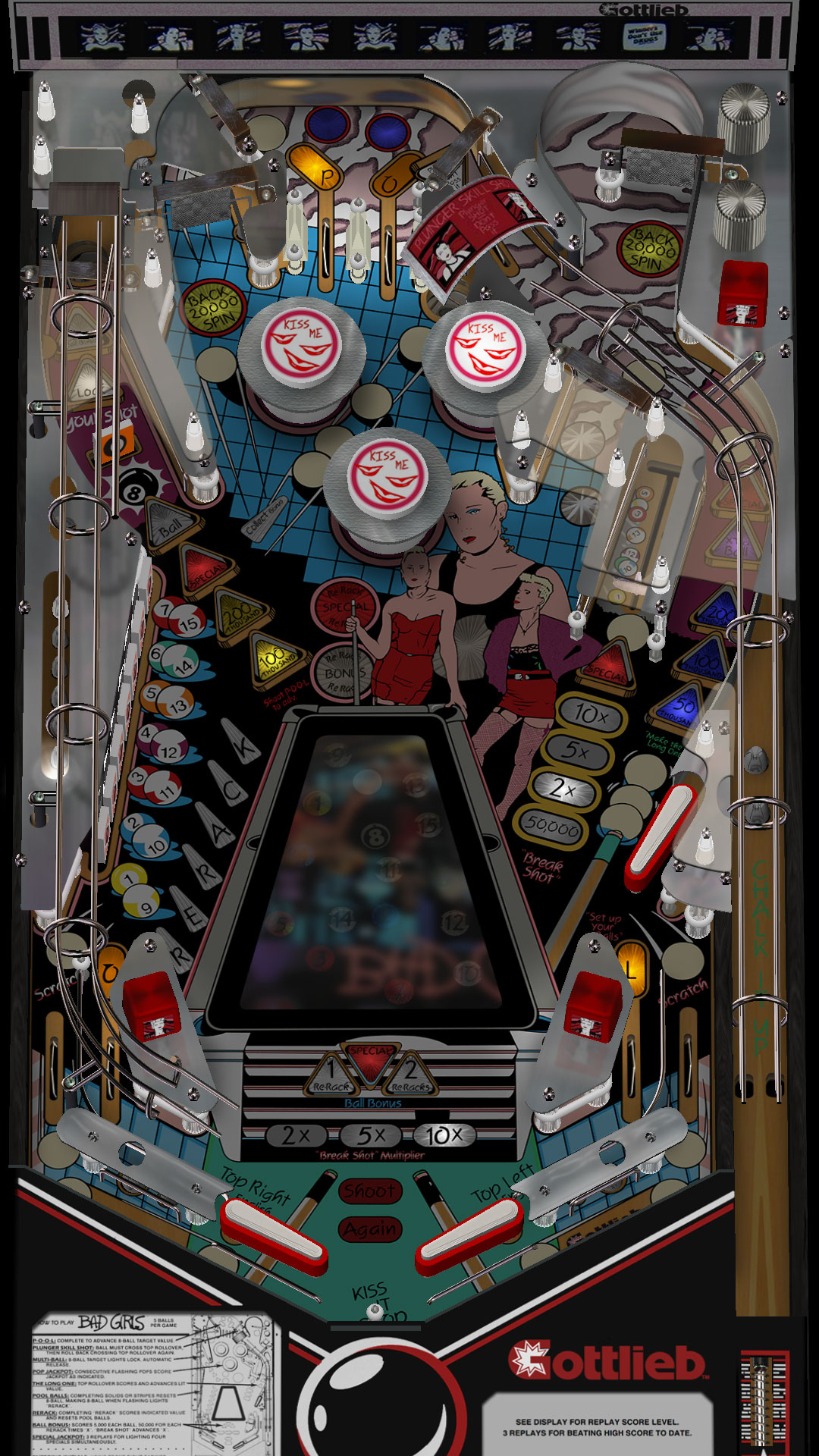 Bad Girls (Premier)(1988)(Bodydump Koadic)(1.0)(FS) - Recreations - Virtual  Pinball Universe