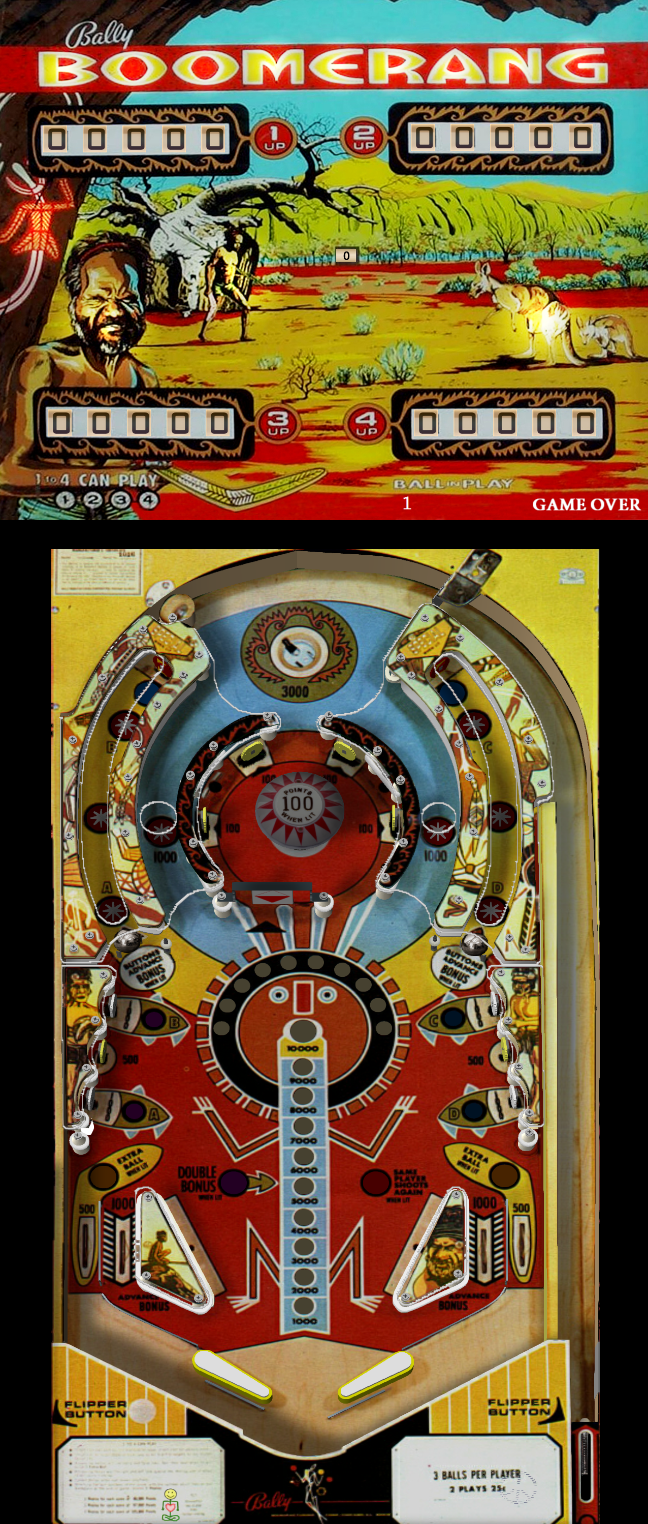 bally boomerang pinball machine