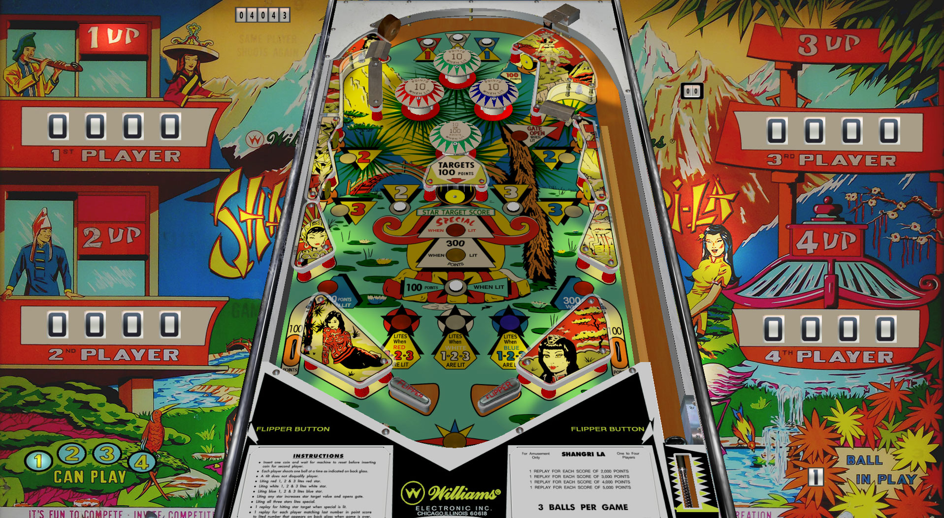 shangri la pinball machine