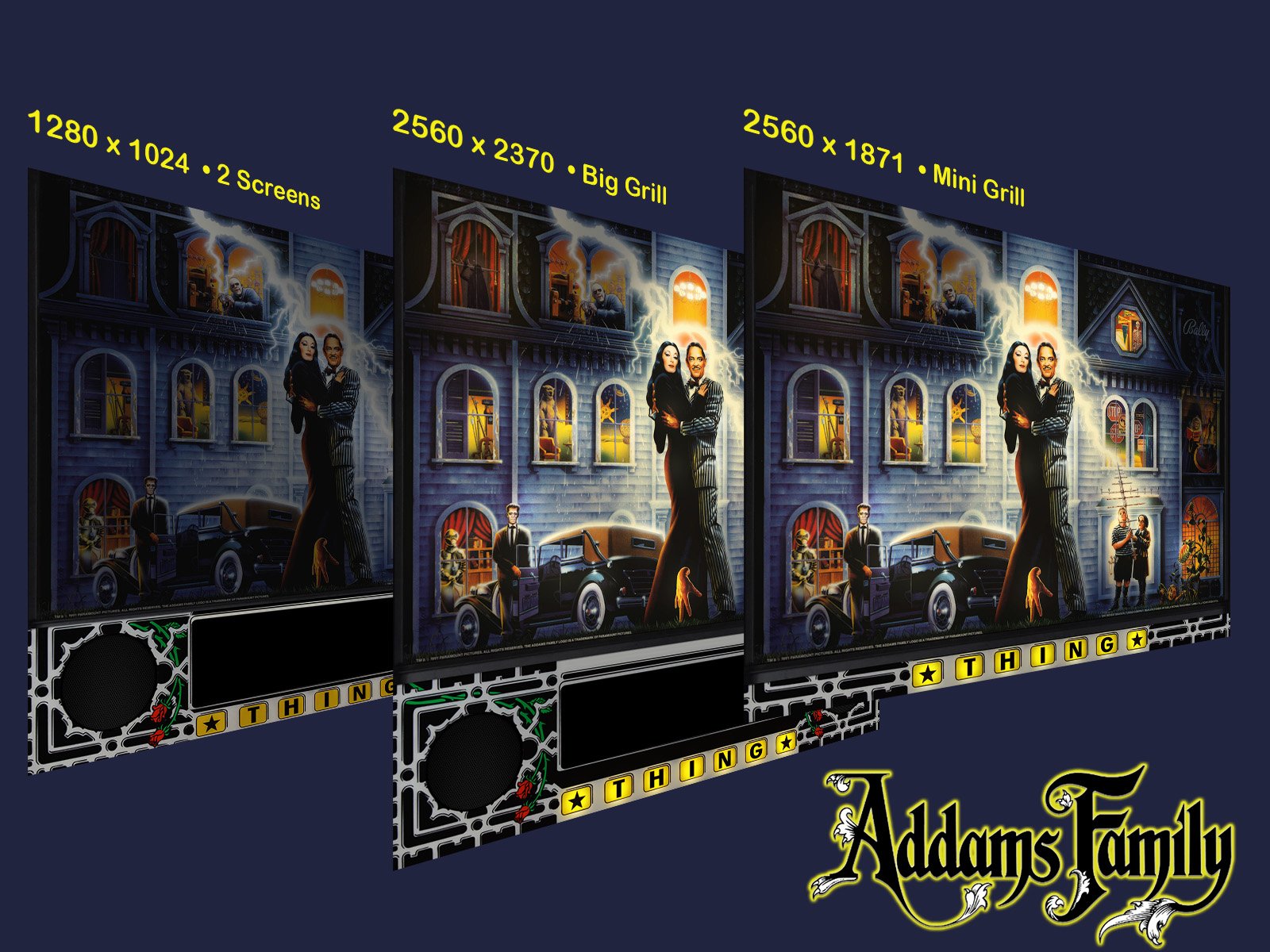 addams family backglass