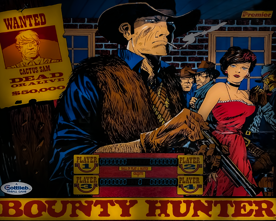 Bounty Hunter (Gottlieb 1985) - B2S Backglass Downloads - Virtual