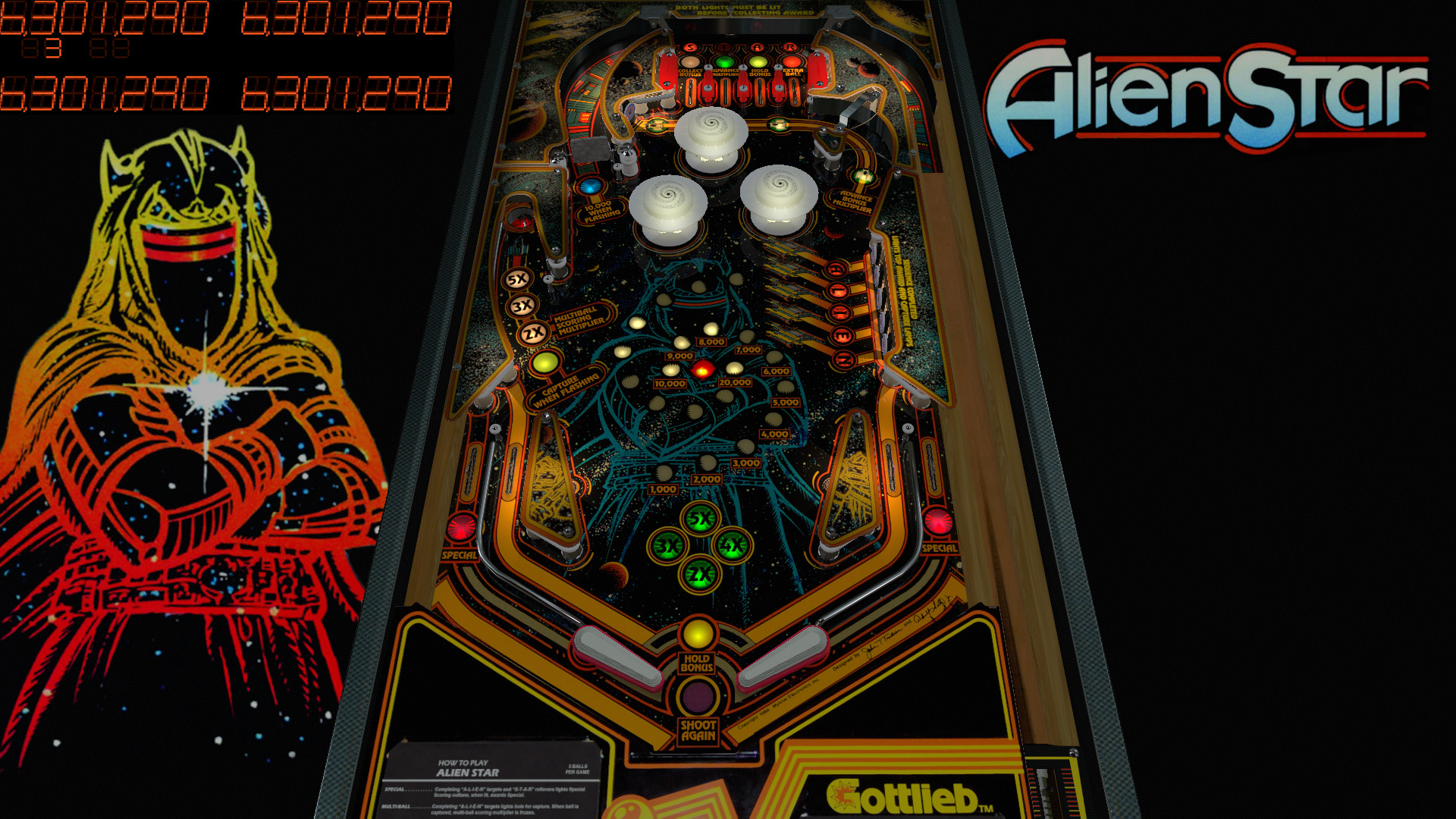 Alien Star (Gottlieb 1984) - VPX - Pinball Tables - Virtual Pinball Universe