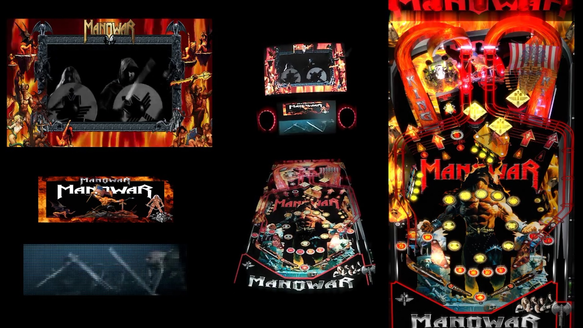 Manowar band Pup Pack (with Option for Playfield Screens)