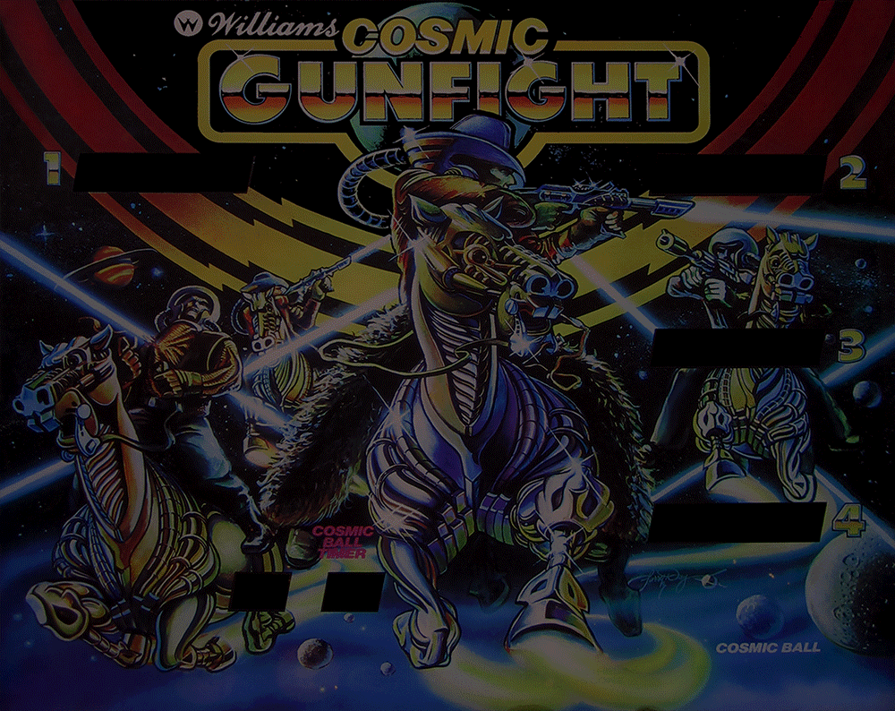 Cosmic Gunfight (Williams 1982) 2 & 3 screens directb2s b2s db2s
