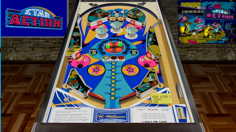 triple action pinball for sale