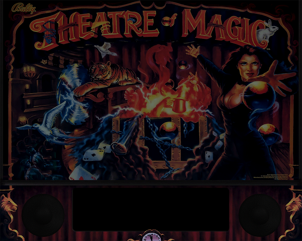 Theatre of Magic (Bally 1995) 2 & 3 screens directb2s b2s db2s