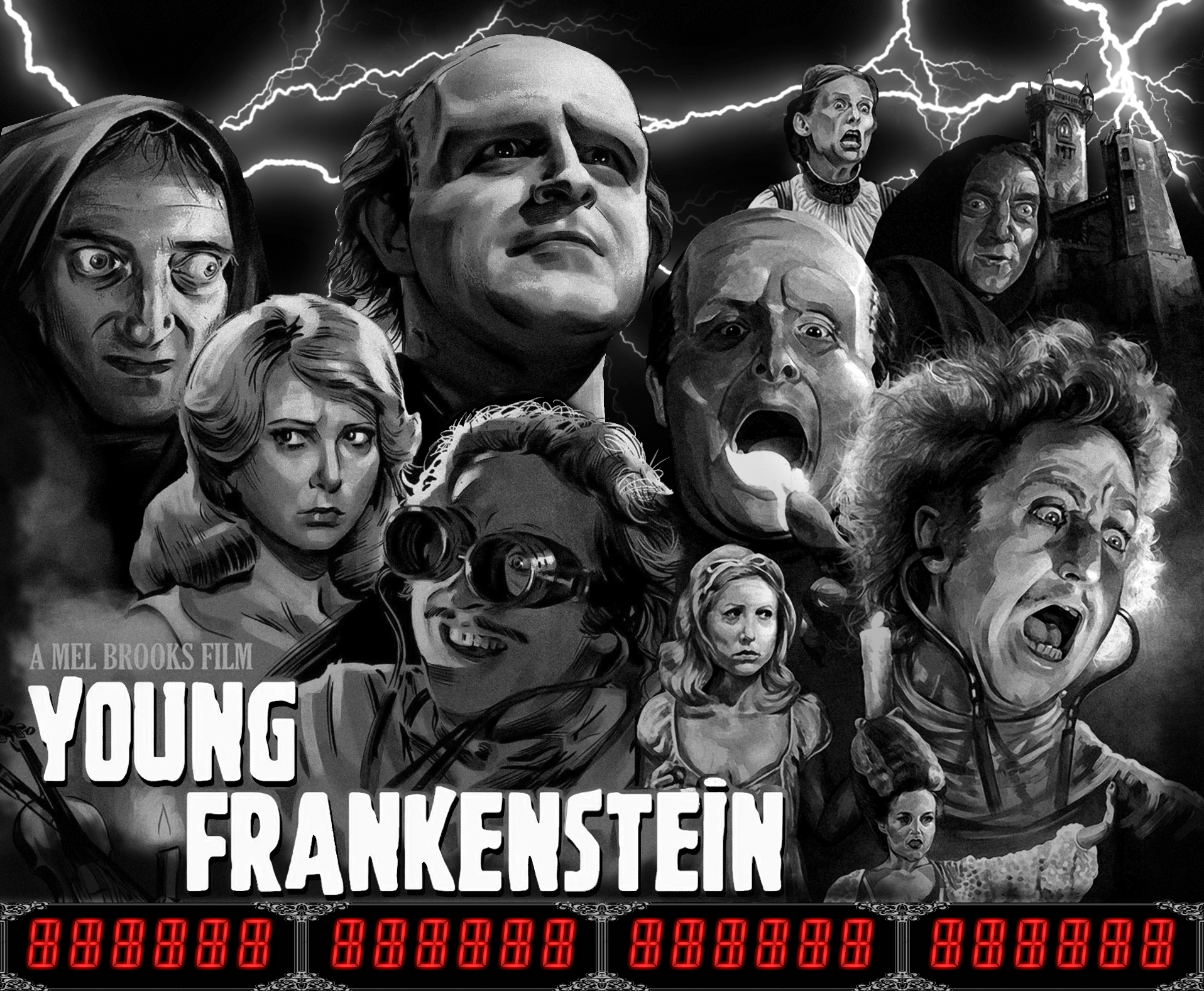 Young Frankenstein (hauntfreaks 2021) 2 and 3 screen b2s