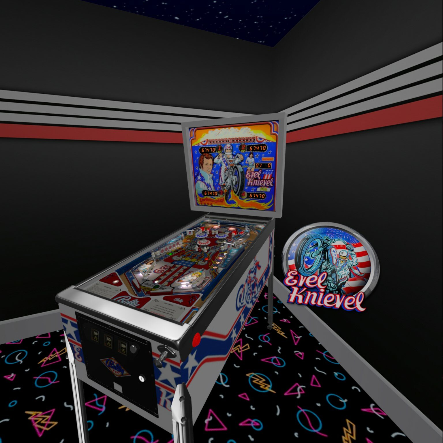 VR Room Evel Knievel (Bally 1977)