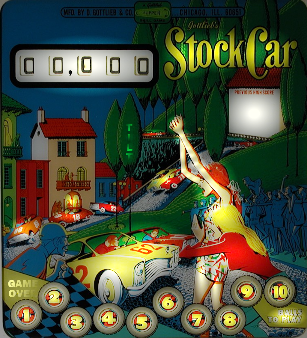 Stock Car (Gottlieb 1970) - VPX - Pinball Tables - Virtual Pinball