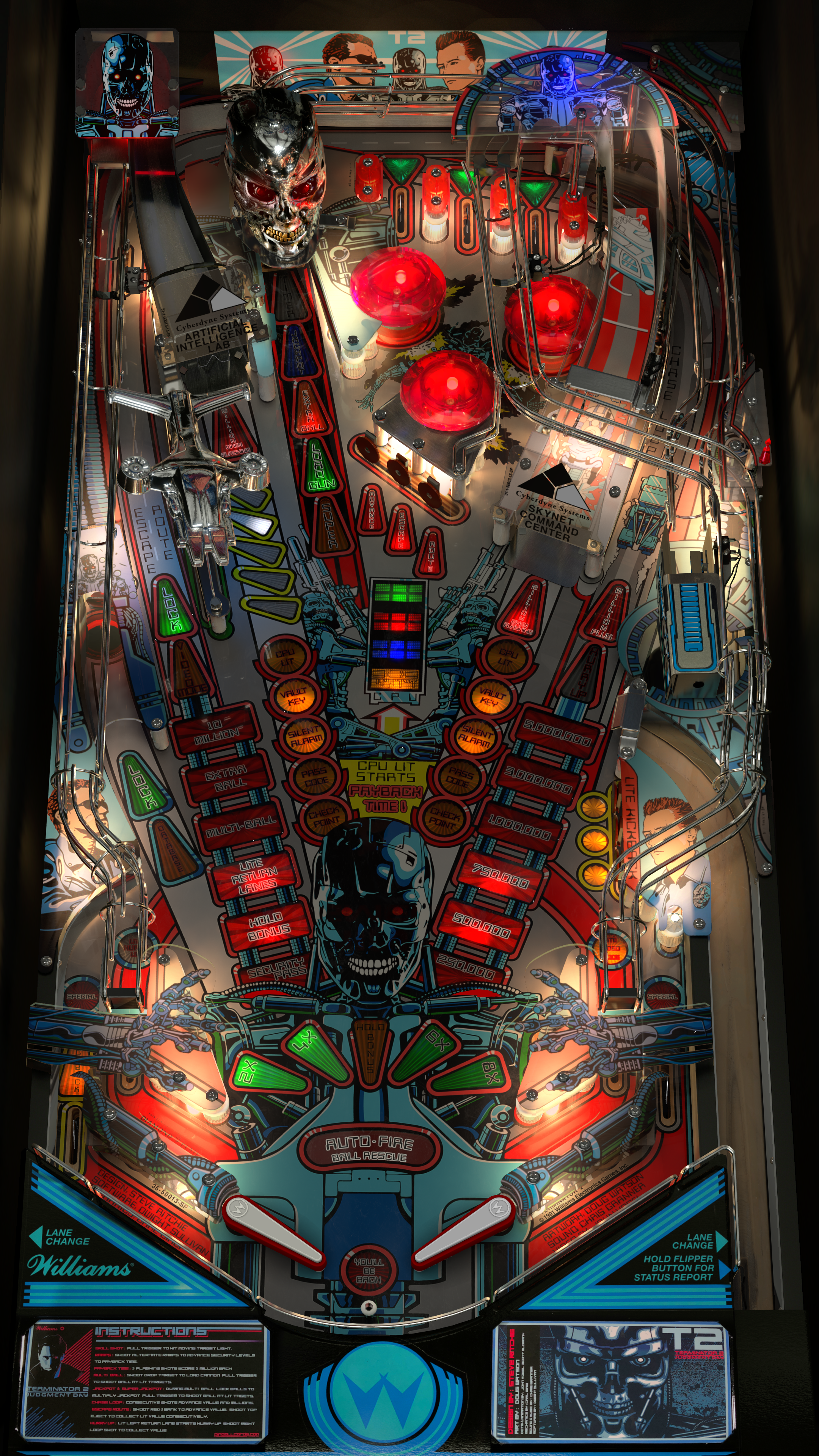 Terminator 2 Pinball Machine by Williams - The Pinball Gameroom