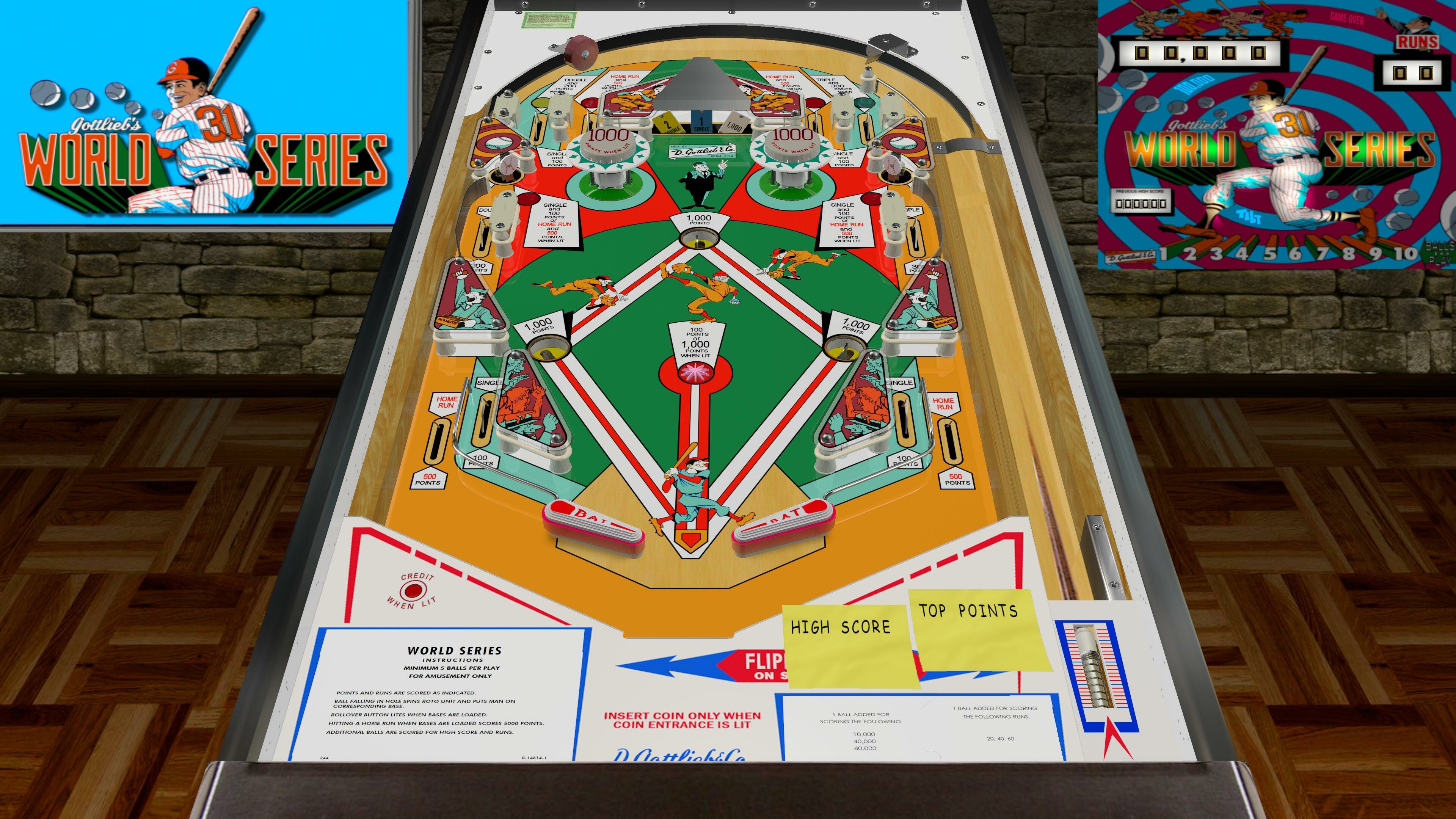 gottlieb world series pinball machine