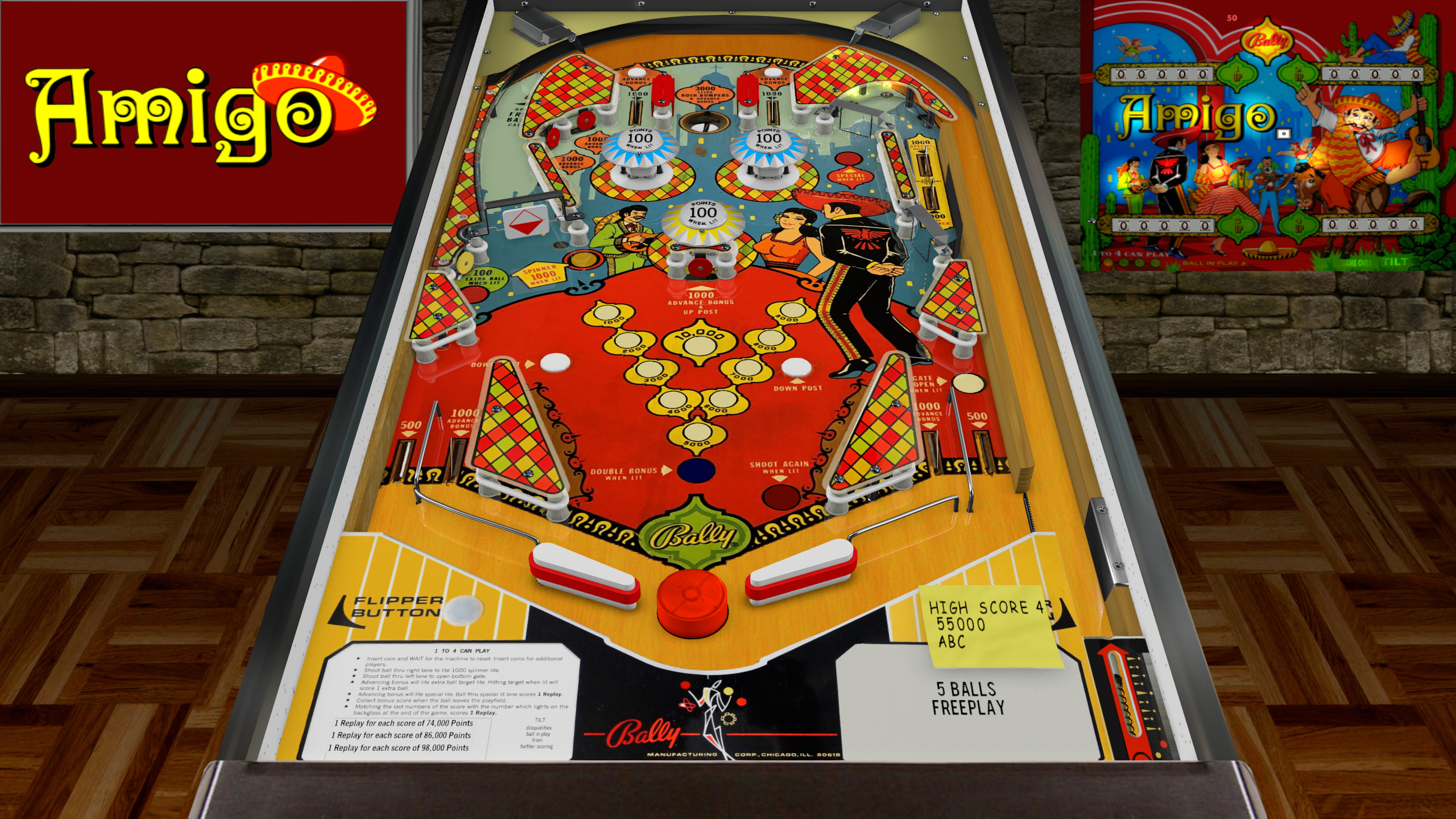 Amigo (Bally 1974).vpx - VPX - Pinball Tables - Virtual Pinball