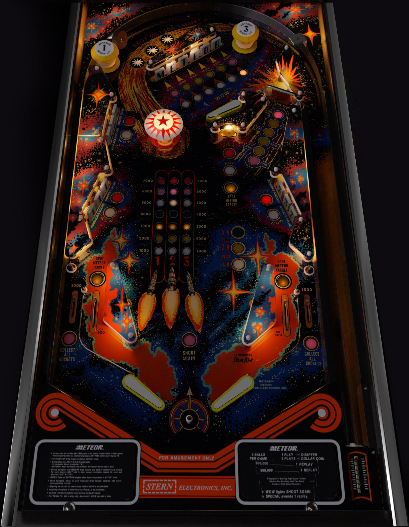 Meteor Pinball Machine - Vintage Arcade Superstore