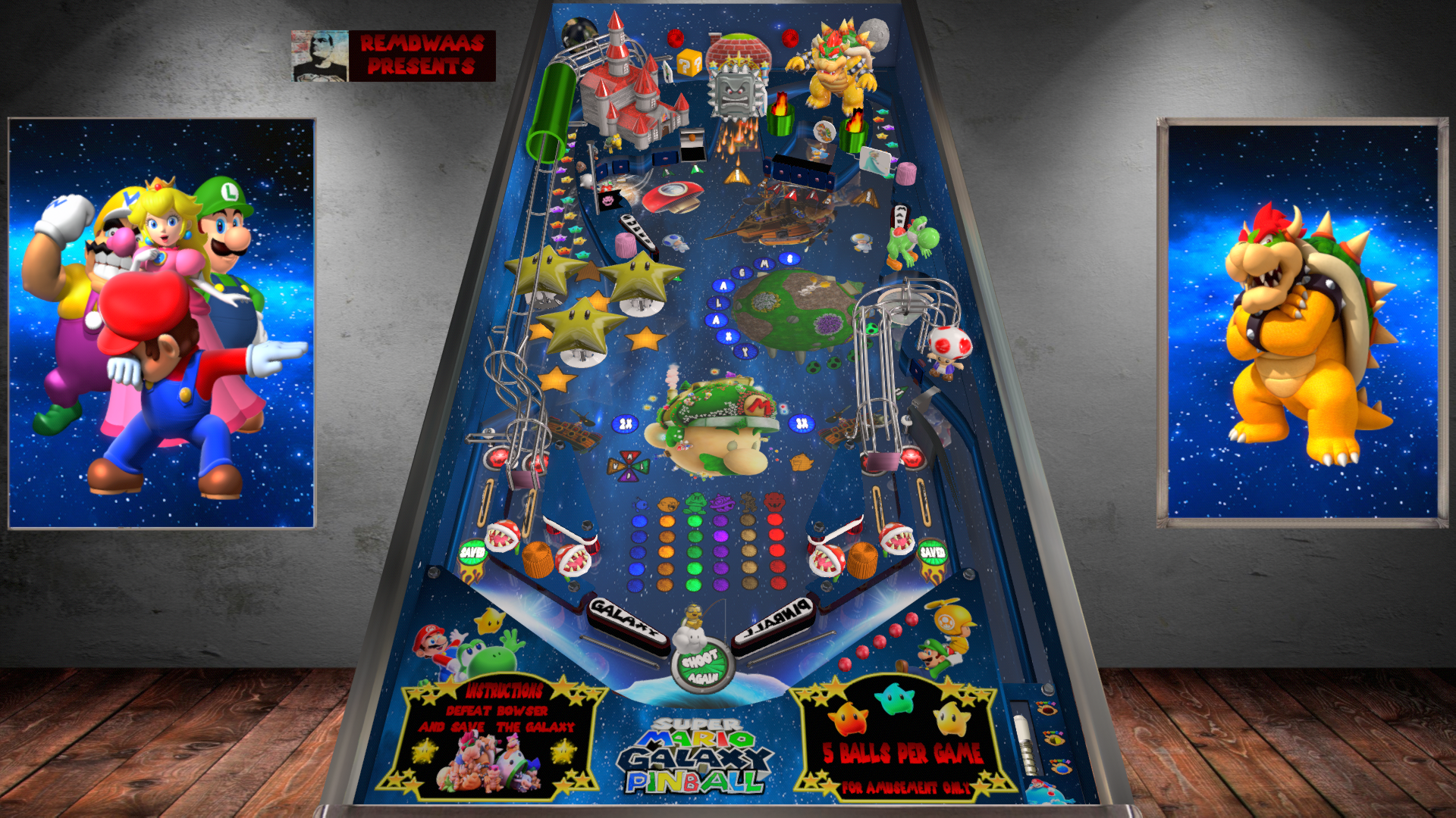 super mario galaxy pinball