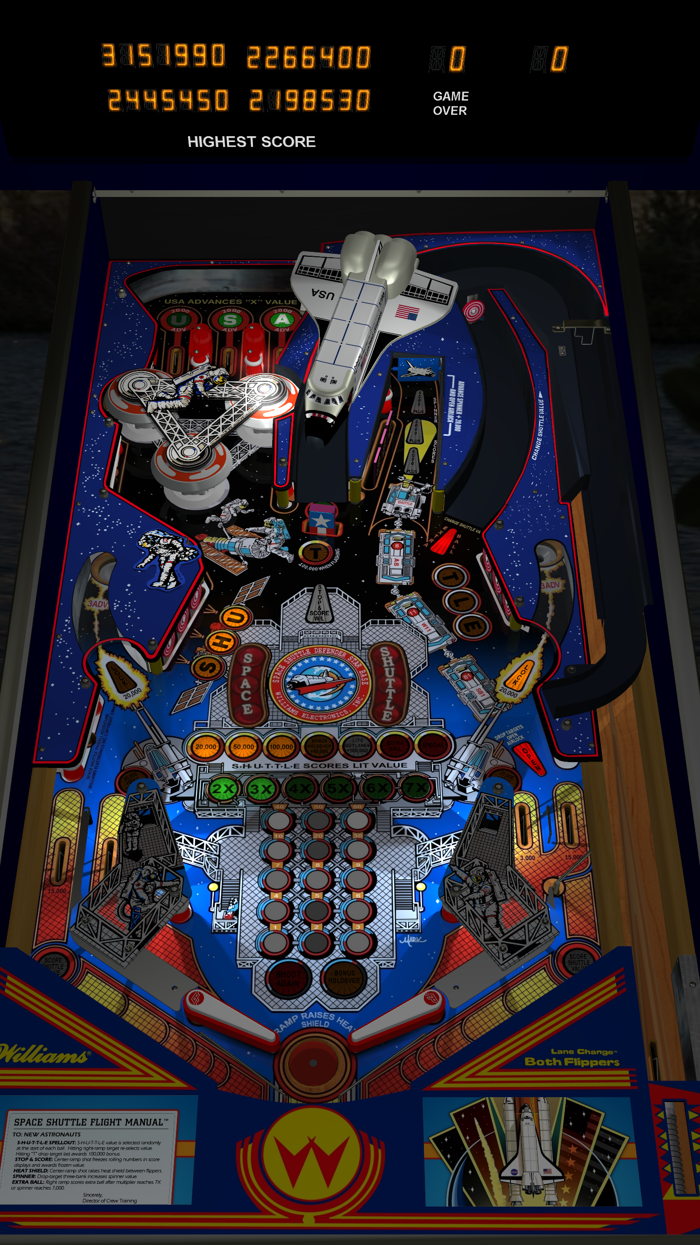 Space Shuttle Pinball Machine (Williams) 1984