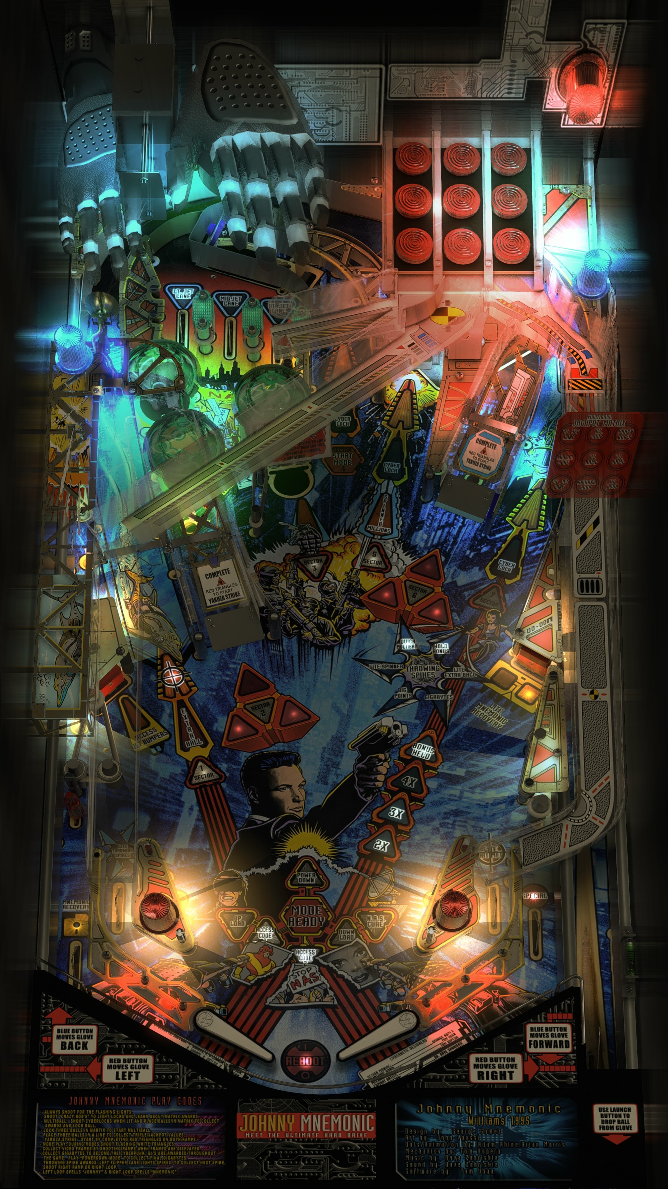 Johnny Mnemonic (Williams 1995) SG1bsoN Mod - VPX - Pinball
