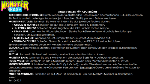 More information about "Monster Bash Instruction Card German"