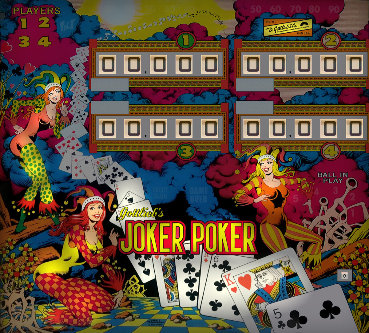 某メーカー - B2S 1978) (Gottlieb EM Poker Joker Video Animated & ダーツ