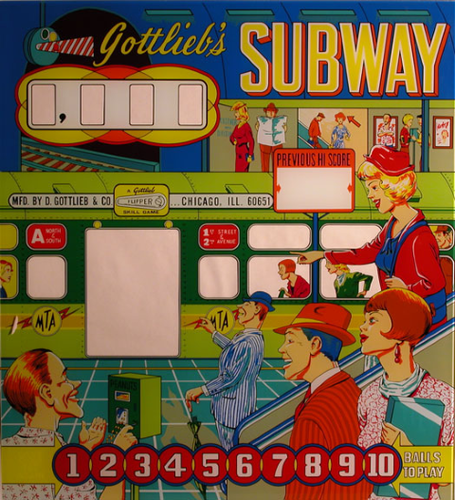 More information about "Subway (Gottlieb 1966)"