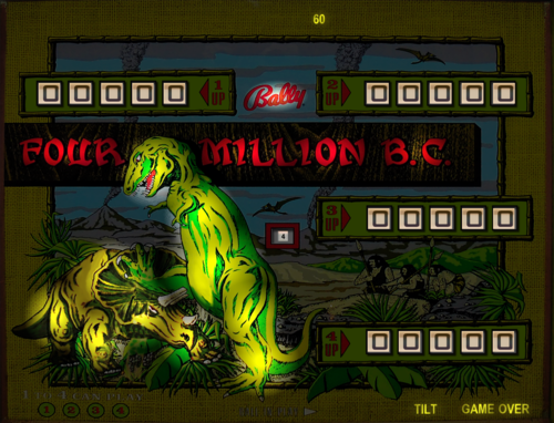 More information about "Four Million B.C. (Bally 1971) No Gore"