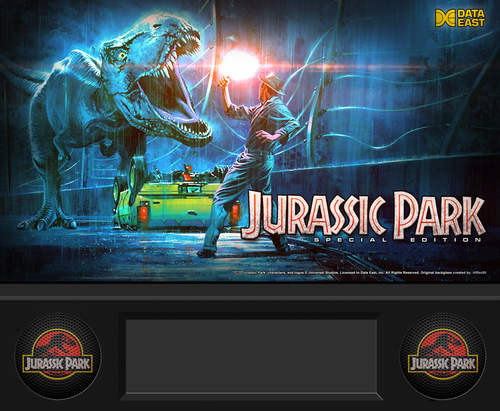 More information about "Jurassic Park (Data East 1993) Deluxe B2S Dual Backglass + Special BG Video + Wheels + More"