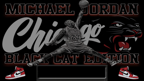More information about "Michael Jordan - Black Cat Edition (Data East 1992) 2 Screen 1.0 with Wheel Art"