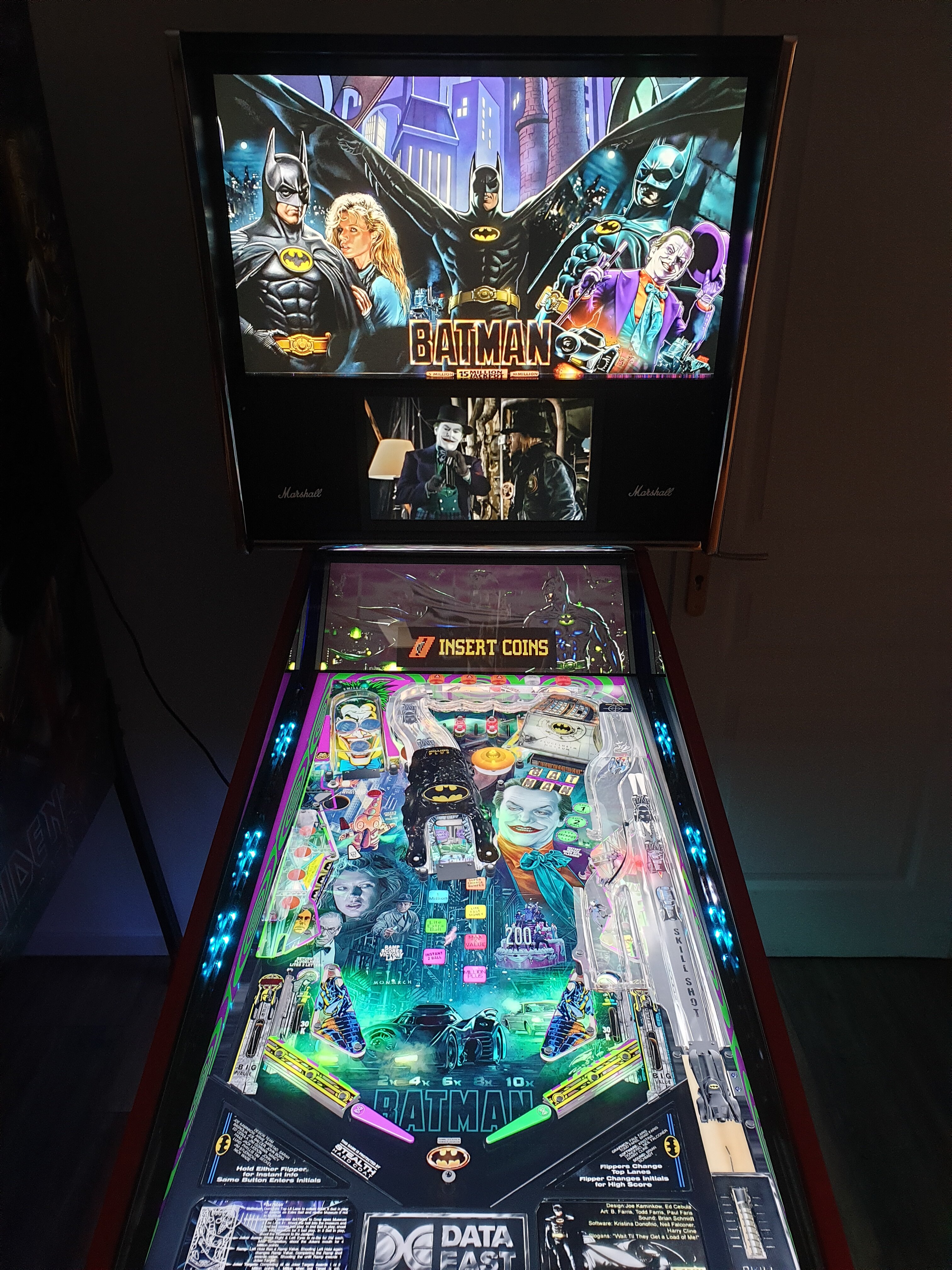 HUO Data East BATMAN Pinball Machine - Arcade Adventures