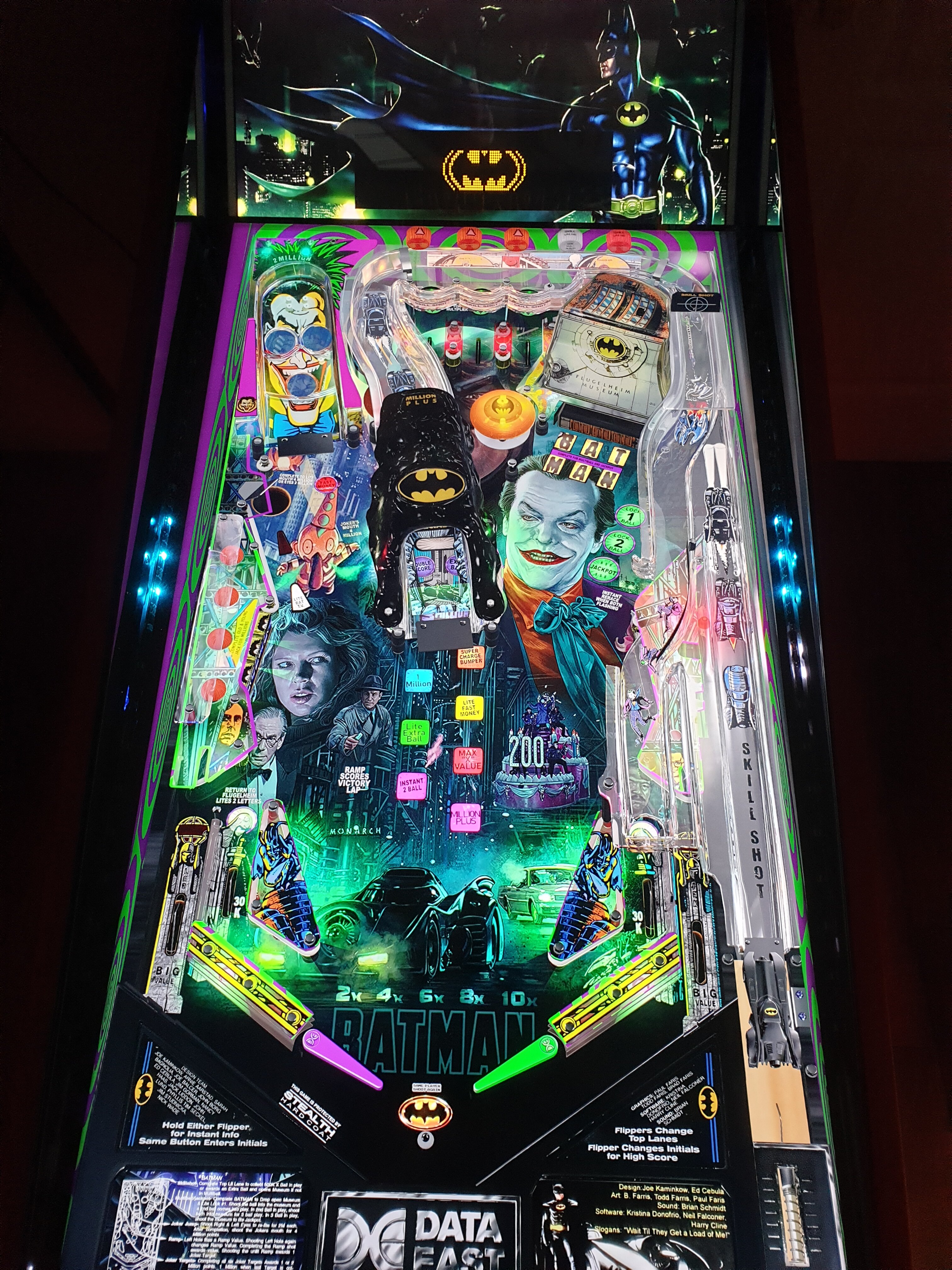 HUO Data East BATMAN Pinball Machine - Arcade Adventures