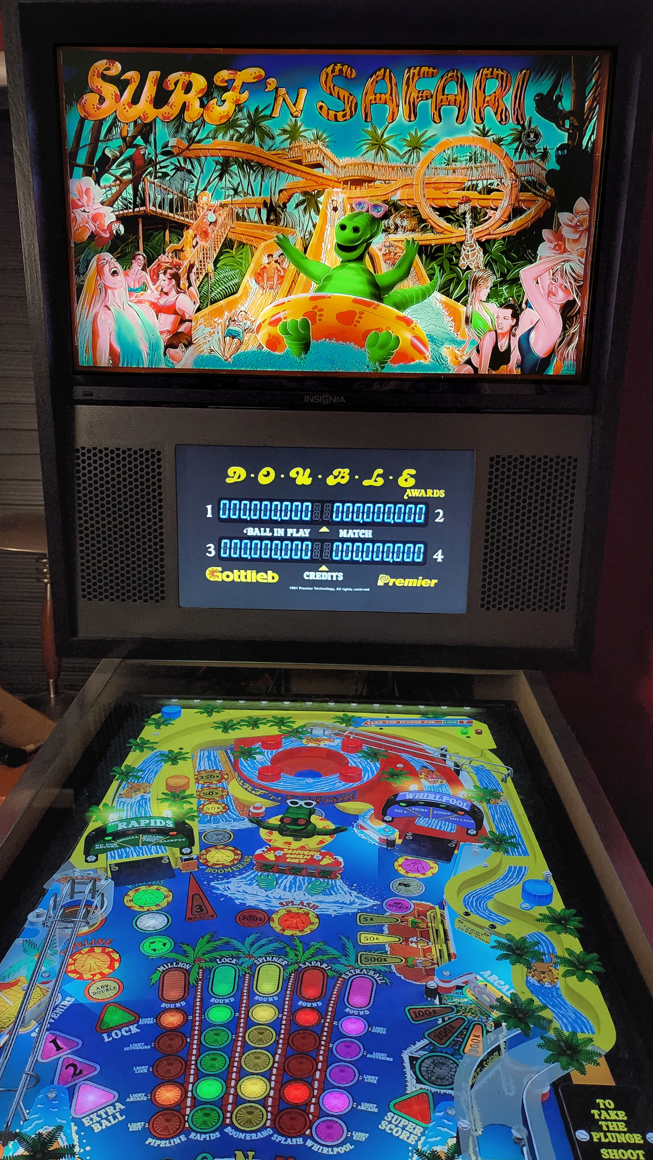 Surf ' N Safari (Gottlieb 1991) b2s with full dmd - B2S