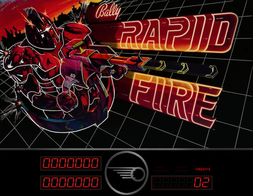 More information about "Rapid Fire (Bally 1982) Authentic / Fantasy B2S Backglass + Wheel - 2 Screen + 3 Screen"