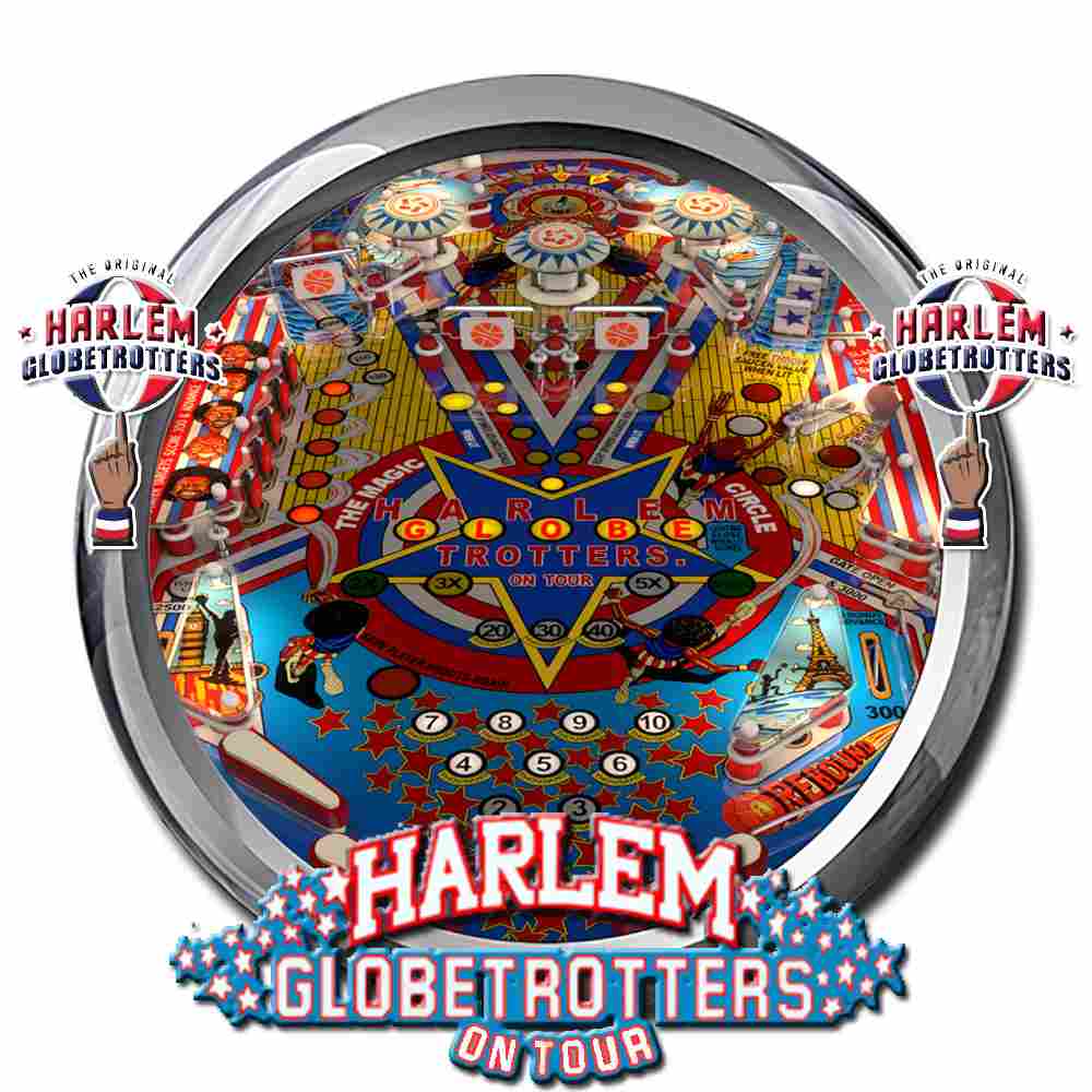 Pinup system wheel Harlem globetrotters on tour JP s Wheel Images Virtual Pinball Universe