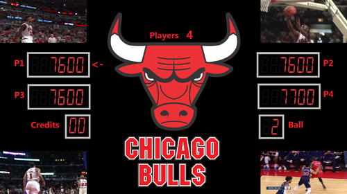 More information about "NBA Chicago Bulls 3 screen and 2 screen Backglass"