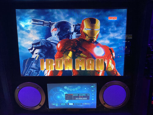 More information about "Iron Man (Stern 2010) Backglass with Animated Full DMD"