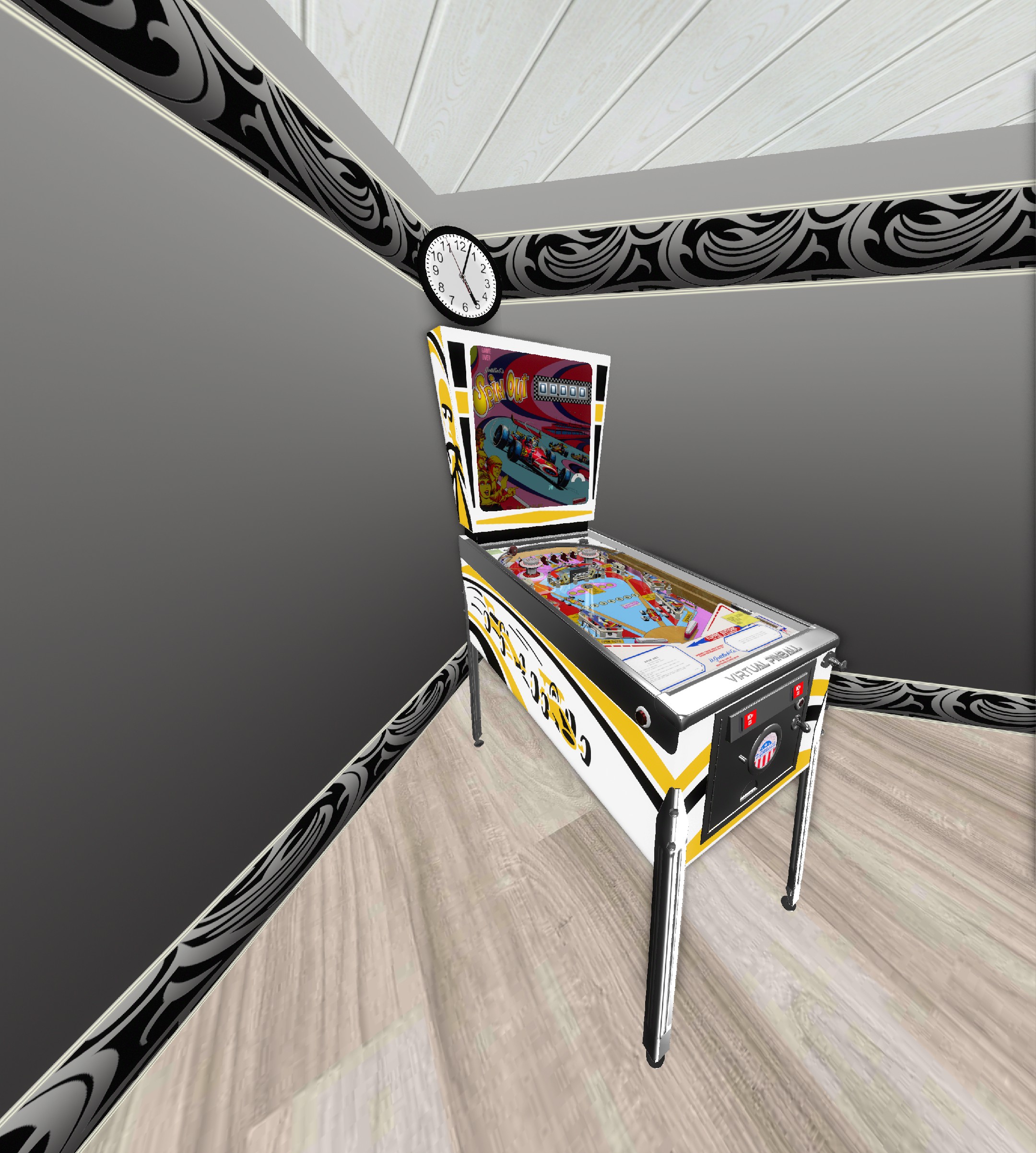Spin Out (Gottlieb 1975) (VR Room)