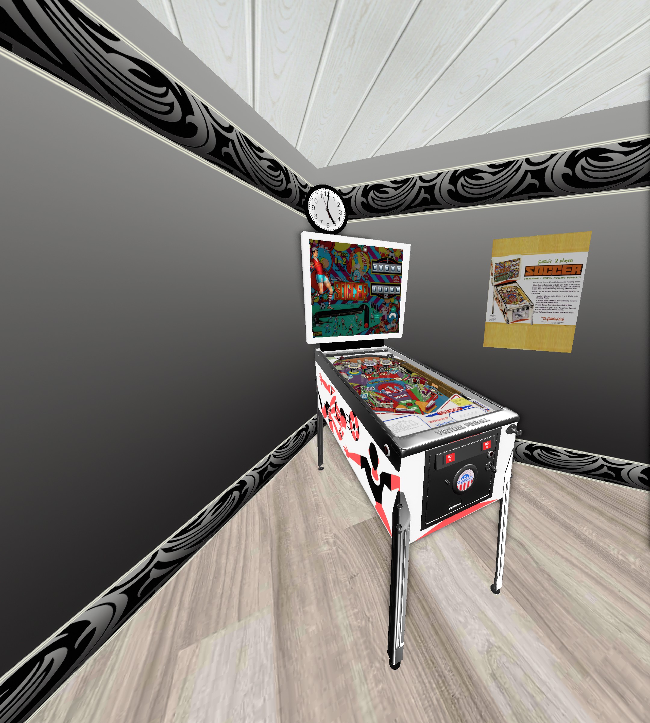 [New VP10 Alert] Soccer (Gottlieb 1975) (VR Room) New Visual Pinball