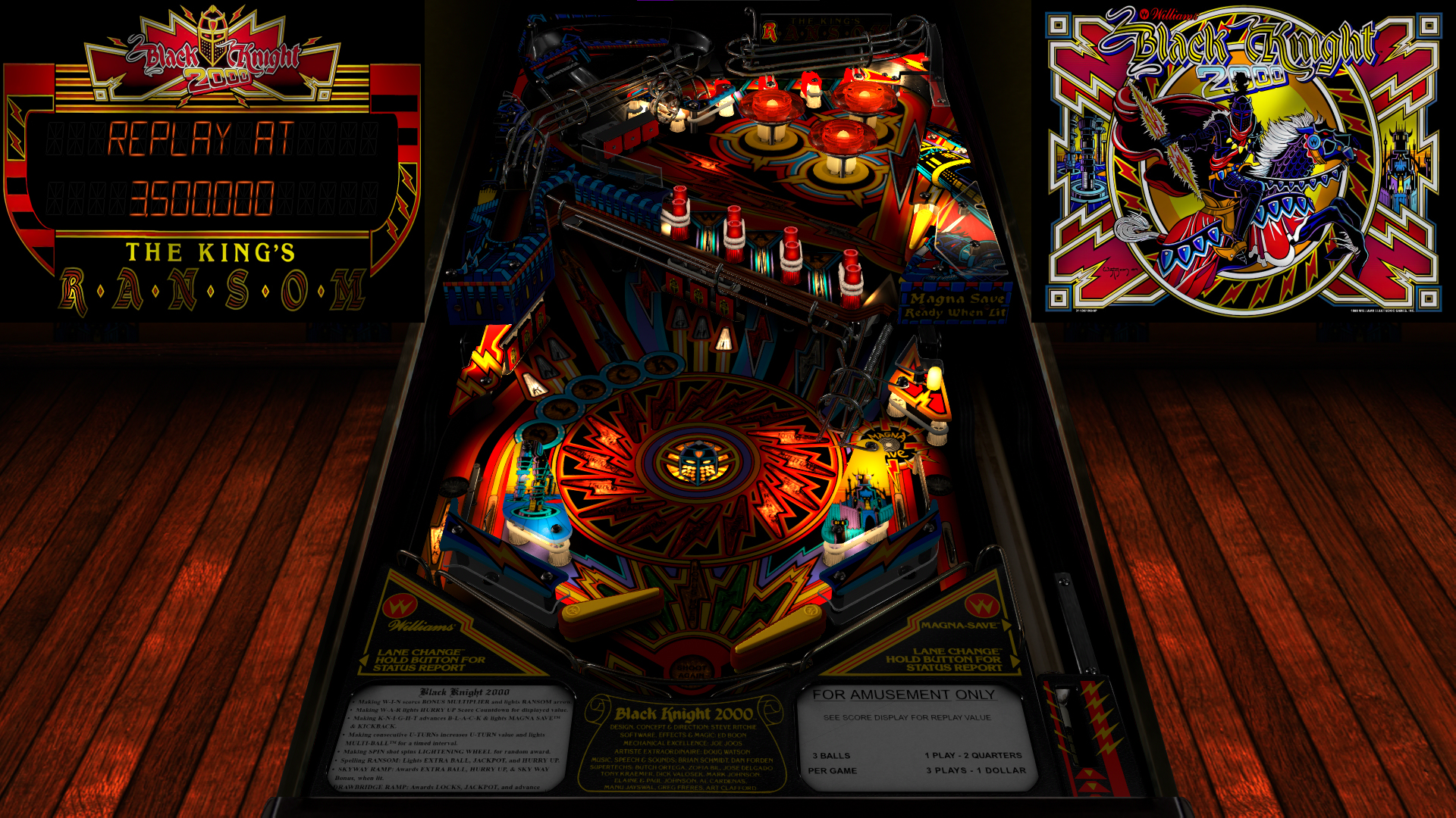 Black Knight 2000 (Williams 1989) b2s with full dmd - B2S
