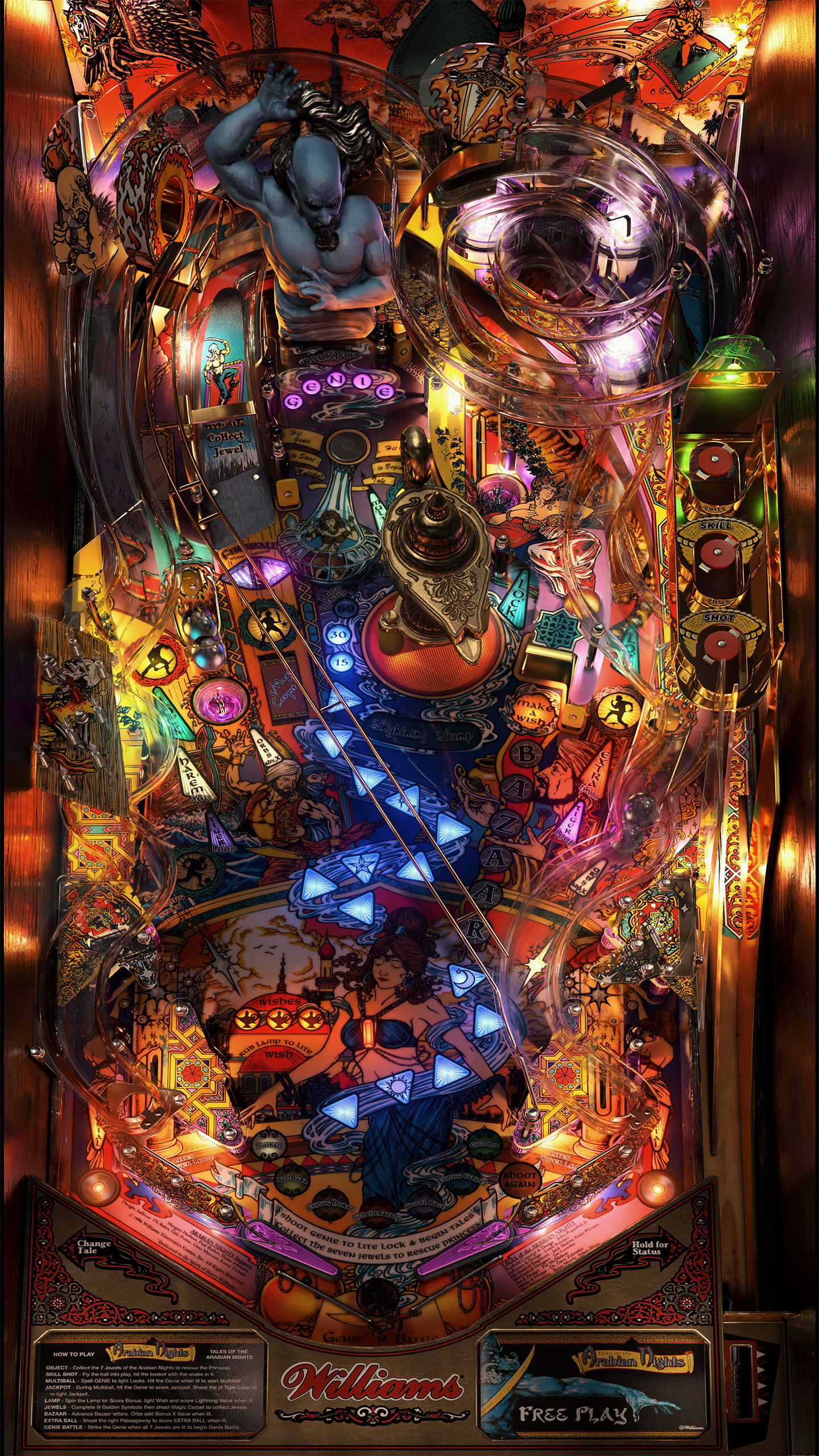 Tales of the Arabian Nights 4k Williams 1996 - VPX - Pinball