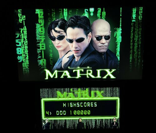 The Matrix(2 Options) Backglass with FULLDMD - Full DMD Backglasses ...