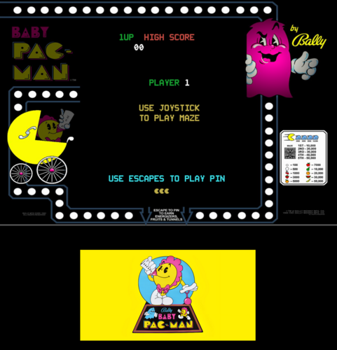 More information about "Baby Pac-man (Bally 1982) b2s with Cabinet Artwork Full DMD"