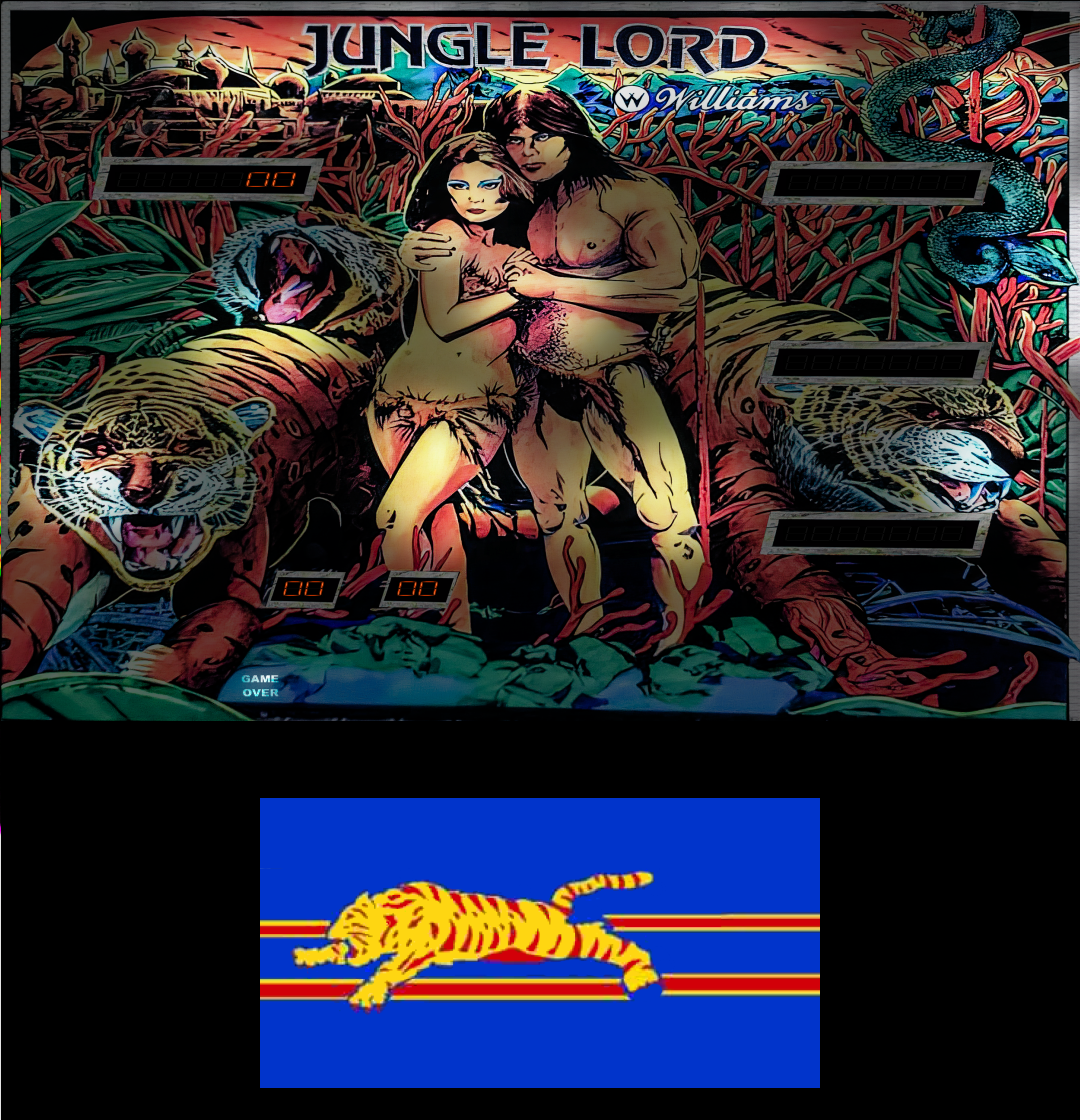 Jungle Lord (Williams 1981) b2s with Full DMD - B2S Backglass