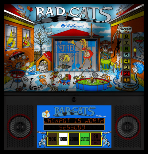 More information about "Bad Cats (Williams 1989) 2 or 3 screen full-DMD"