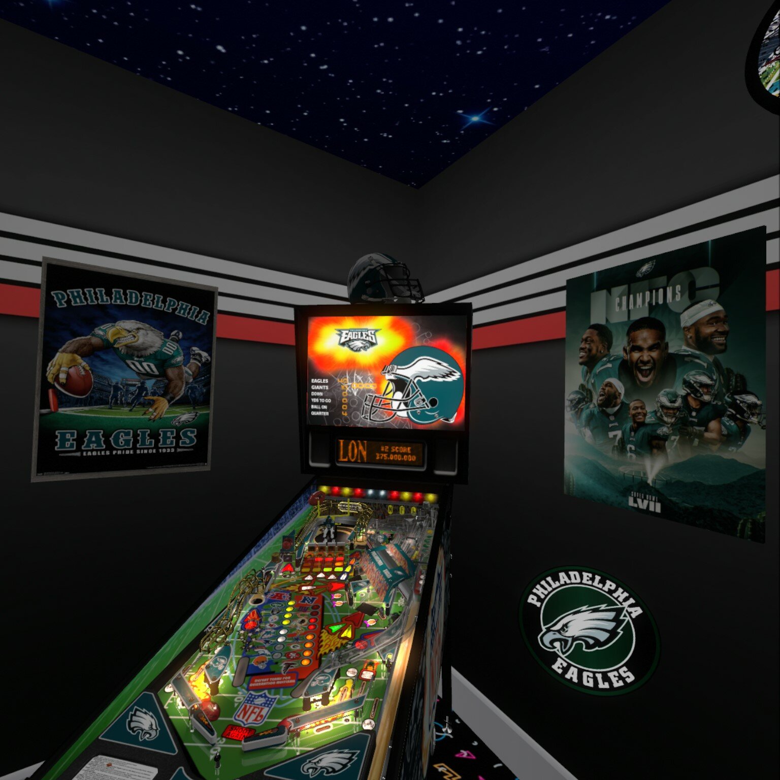 philadelphia eagles pinball machine