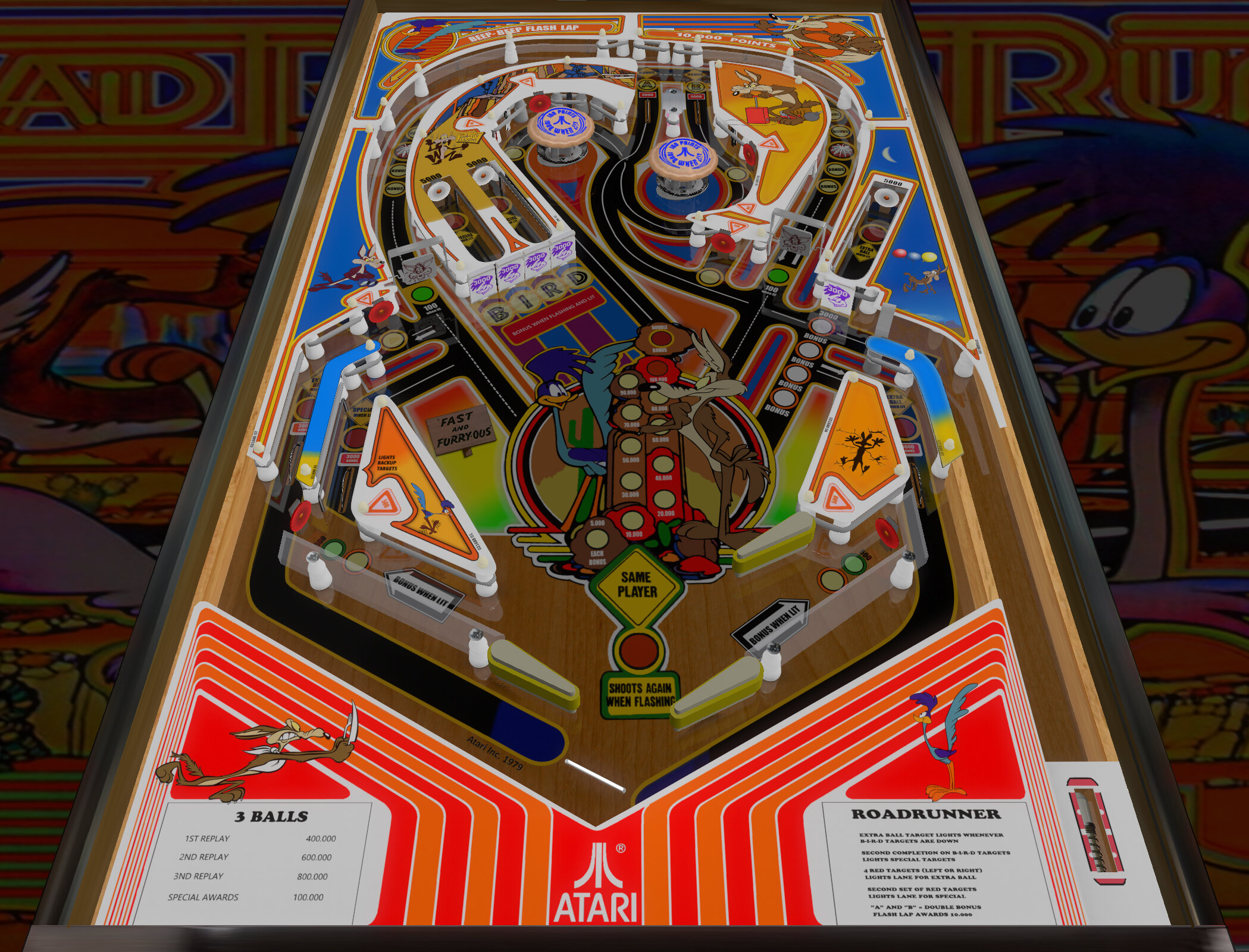Road Runner (Atari 1979) Remastered - VPX - Pinball Tables