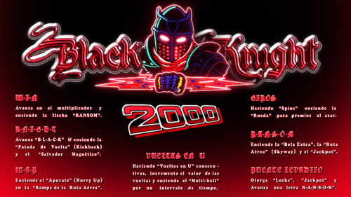 More information about "Black Knight 2000 (Williams 1989) Spanish Mod Instructions Card"