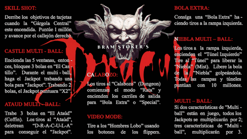 More information about "Bram Stoker's Dracula (Williams 1993) Spanish Mod Instructions Card"