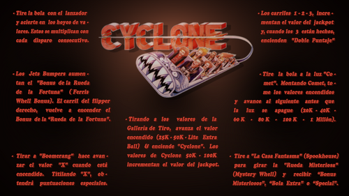 More information about "Cyclone (Williams 1988) Spanish Mod Instructions Card"