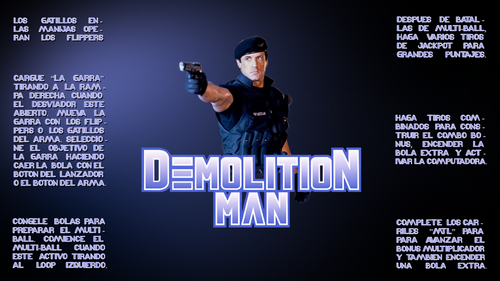 More information about "Demolition Man (Williams 1994) Spanish Mod Instructions Card"