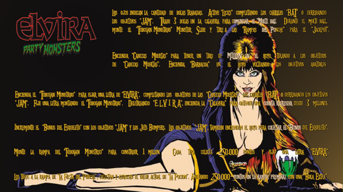 More information about "Elvira and the Party Monsters (Bally 1989) Spanish Mod Instructions Card"